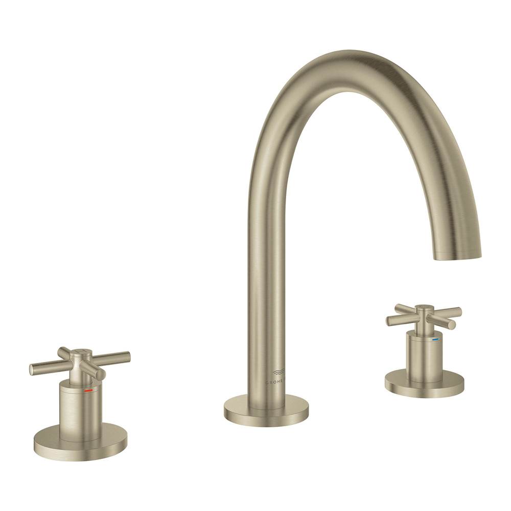 Grohe - 3-Hole 2-Handle Deck Mount Roman Tub Faucet - Brushed Nickel