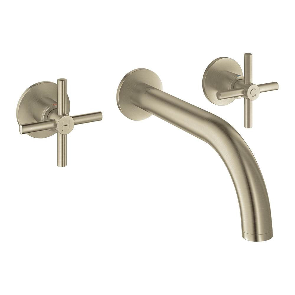 Grohe - 2-Handle Wall Mount Faucet 1.2 GPM - Brushed Nickel