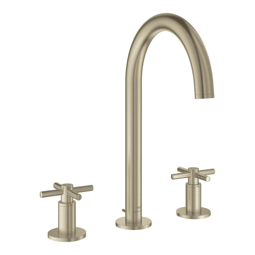 Grohe - 8-inch Widespread 2-Handle L-Size Bathroom Faucet 1.2 GPM - Brushed Nickel