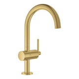Grohe - Single Hole Single-Handle L-Size Bathroom Faucet 1.2 GPM - Brushed Cool Sunrise