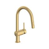 Grohe - Minta Single-Handle Pull-Down Kitchen Faucet Dual Spray 1.75 GPM - Brushed Cool Sunrise