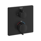 Grohe - Dual Function 2-Handle Thermostatic Valve Trim - Matte Black