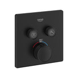 Grohe - Dual Function Thermostatic Valve Trim - Matte Black