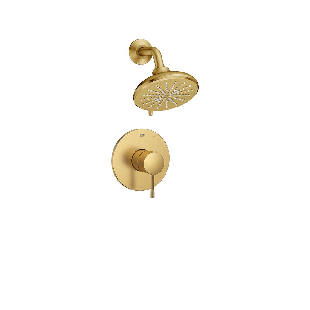 Grohe - Essence Pressure Balance Valve Shower Only Combo - Brushed Cool Sunrise