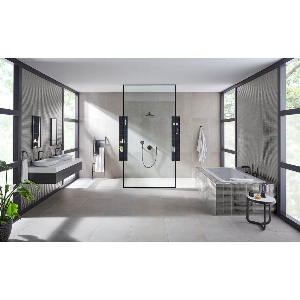 4-Hole Single-Handle Deck Mount Roman Tub Faucet with 1.75 GPM Hand Shower