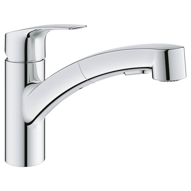 Grohe - Eurosmart Single-Handle Dual Spray Pull-Out Kitchen Faucet - Chrome
