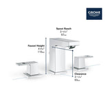 8-inch Widespread 2-Handle S-Size Bathroom Faucet 1.2 GPM