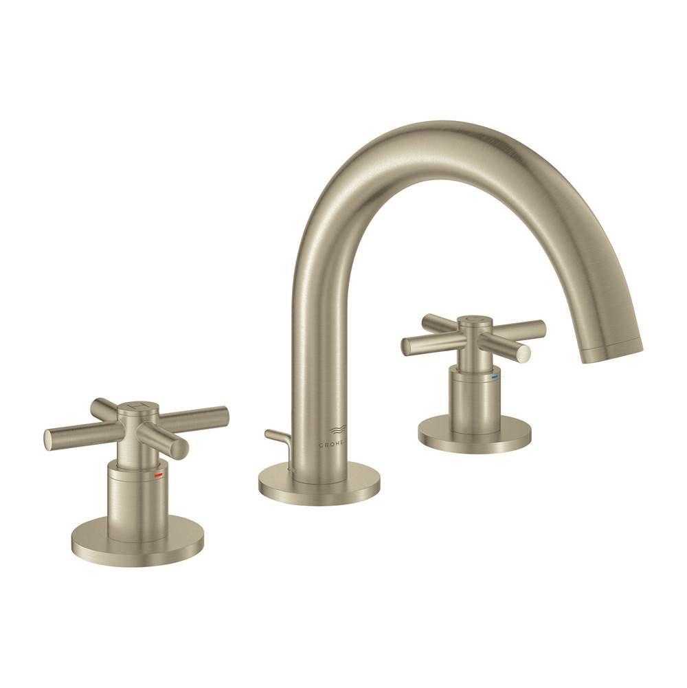 Grohe - 8-inch Widespread 2-Handle S-Size Bathroom Faucet 1.2 GPM - Brushed Nickel