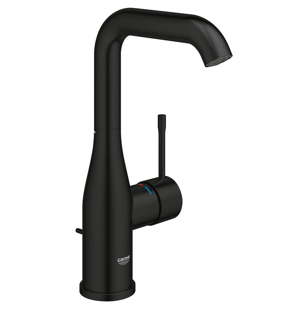 Grohe - Single Hole Single-Handle L-Size Bathroom Faucet 1.2 GPM - Matte Black