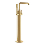 Grohe - Single-Handle Freestanding Tub Faucet with 1.75 GPM Hand Shower - Brushed Cool Sunrise