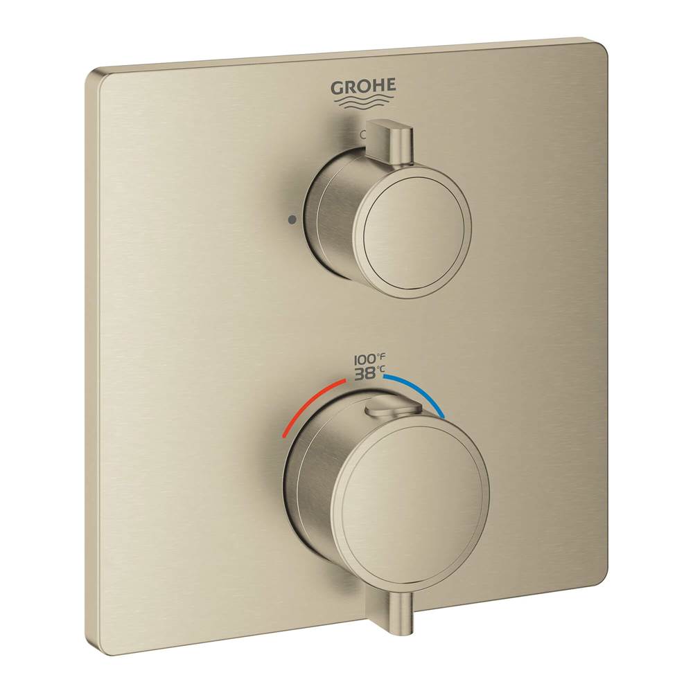 Grohe - Dual Function 2-Handle Thermostatic Valve Trim - Brushed Nickel