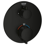 Grohe - Dual Function 2-Handle Thermostatic Valve Trim - Matte Black