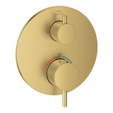 Grohe - Dual Function 2-Handle Thermostatic Valve Trim - Brushed Cool Sunrise