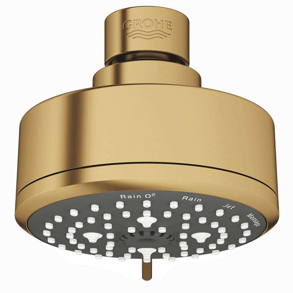 Grohe - 100 Shower Head, 4 - 4 Sprays, 1.75 gpm - Brushed Cool Sunrise