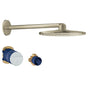 Grohe - 310  Shower Head Set, 12 - 2 Sprays, 1.75 gpm - Brushed Nickel