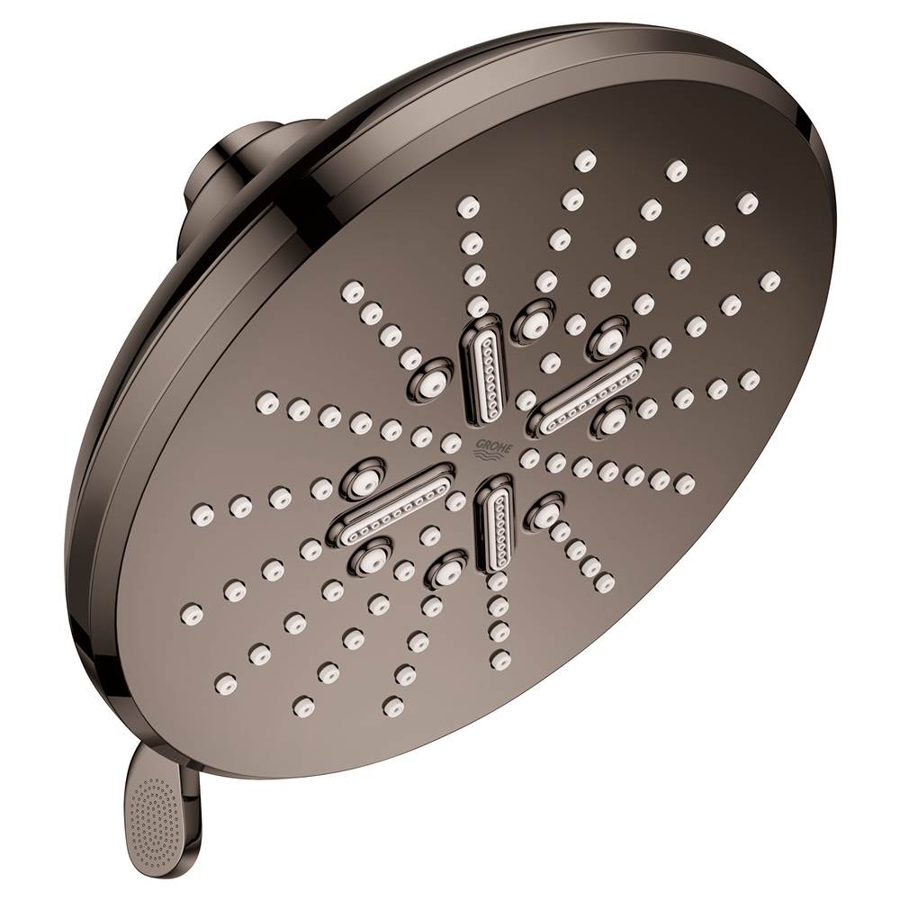 Grohe - Shower Head, 6-1/2 - 3 Sprays, 1.75gpm - Hard Graphite