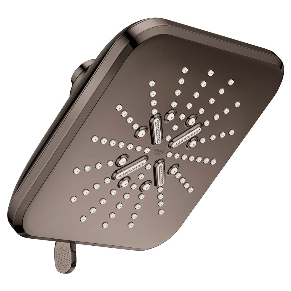 Grohe - Shower Head, 6-1/2 - 3 Sprays, 1.75gpm - Hard Graphite