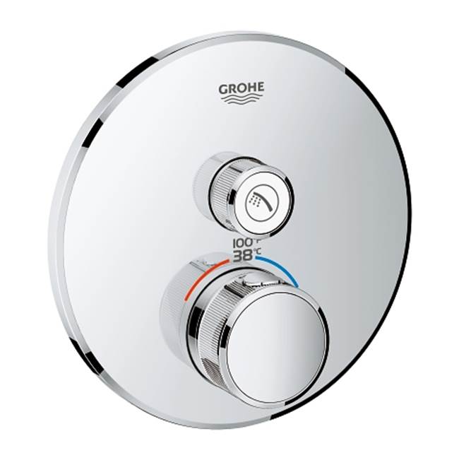 Grohe - Single Function Thermostatic Valve Trim - Chrome