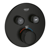 Grohe - Dual Function Thermostatic Valve Trim - Matte Black