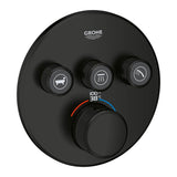 Grohe - Triple Function Thermostatic Valve Trim - Matte Black