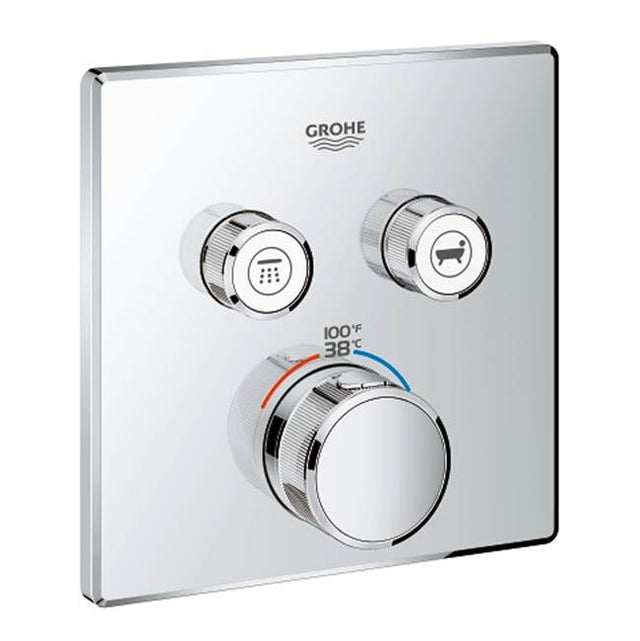 Grohe - Dual Function Thermostatic Valve Trim - Chrome