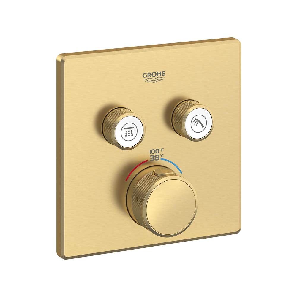 Grohe - Dual Function Thermostatic Valve Trim - Brushed Cool Sunrise