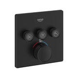 Grohe - Triple Function Thermostatic Valve Trim - Matte Black
