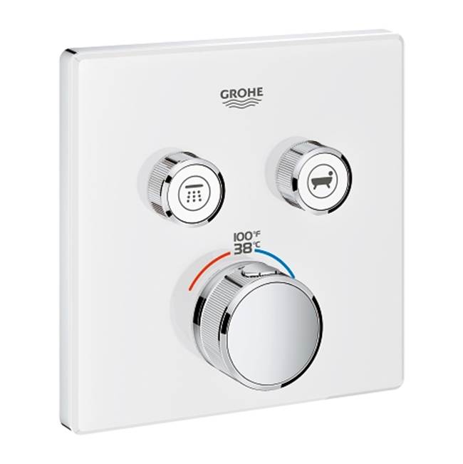Grohe - Dual Function Thermostatic Valve Trim - Moon White