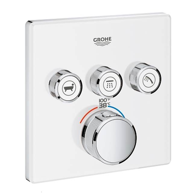 Grohe - Triple Function Thermostatic Valve Trim - Moon White