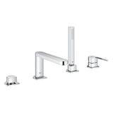 Grohe - 4-Hole Single-Handle Deck Mount Roman Tub Faucet with 1.75 GPM Hand Shower - Chrome