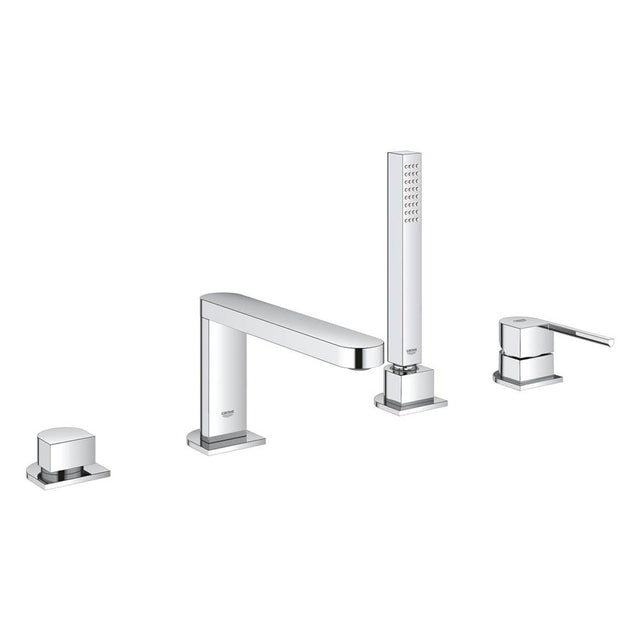 Grohe - 4-Hole Single-Handle Deck Mount Roman Tub Faucet with 1.75 GPM Hand Shower - Chrome
