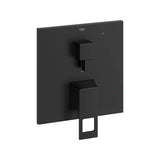 Grohe - EUROCUBE PRESSURE BALANCE VALVE TRIM WITH 2-WAY DIVERTER WITH CARTRIDGE - Matte Black