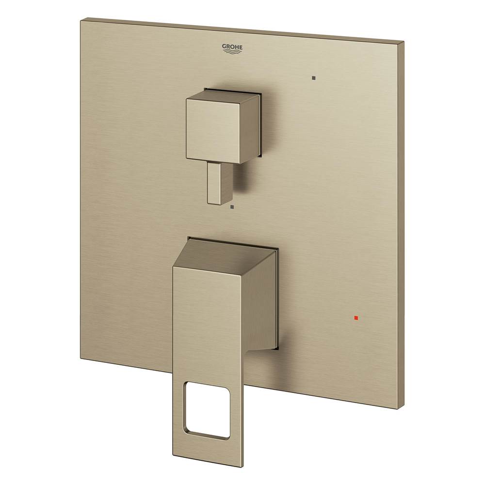 Grohe - EUROCUBE PRESSURE BALANCE VALVE TRIM WITH 2-WAY DIVERTER WITH CARTRIDGE - Brushed Nickel