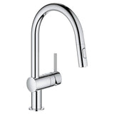 Grohe - Minta Single-Handle Pull-Down Kitchen Faucet Dual Spray 1.75 GPM - Chrome