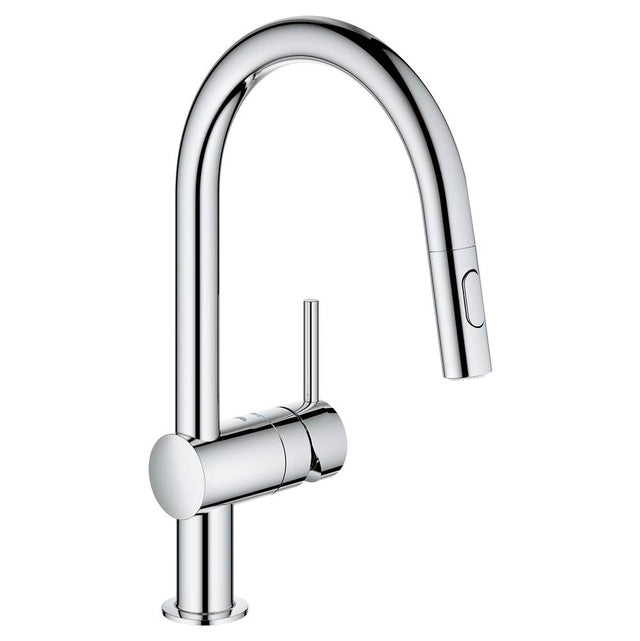 Grohe - Minta Single-Handle Pull-Down Kitchen Faucet Dual Spray 1.75 GPM - Chrome