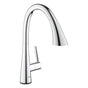 Grohe - Single-Handle Pull Down Kitchen Faucet Triple Spray 1.75 GPM with Touch Technology - Chrome