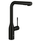 Grohe - Single-Handle Pull-Out Kitchen Faucet Dual Spray 1.75 GPM - Matte Black