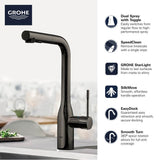 Single-Handle Pull-Out Kitchen Faucet Dual Spray 1.75 GPM