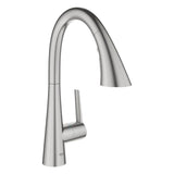 Grohe - Single-Handle Pull Down Triple Spray Bar Faucet  1.75 GPM - Supersteel