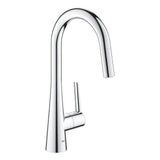 Grohe - Single-Handle Pull Down Kitchen Faucet Dual Spray 1.75 GPM - Chrome