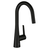 Grohe - Single-Handle Pull Down Kitchen Faucet Dual Spray 1.75 GPM - Matte Black