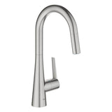 Grohe - Single-Handle Pull Down Kitchen Faucet Dual Spray 1.75 GPM - Supersteel