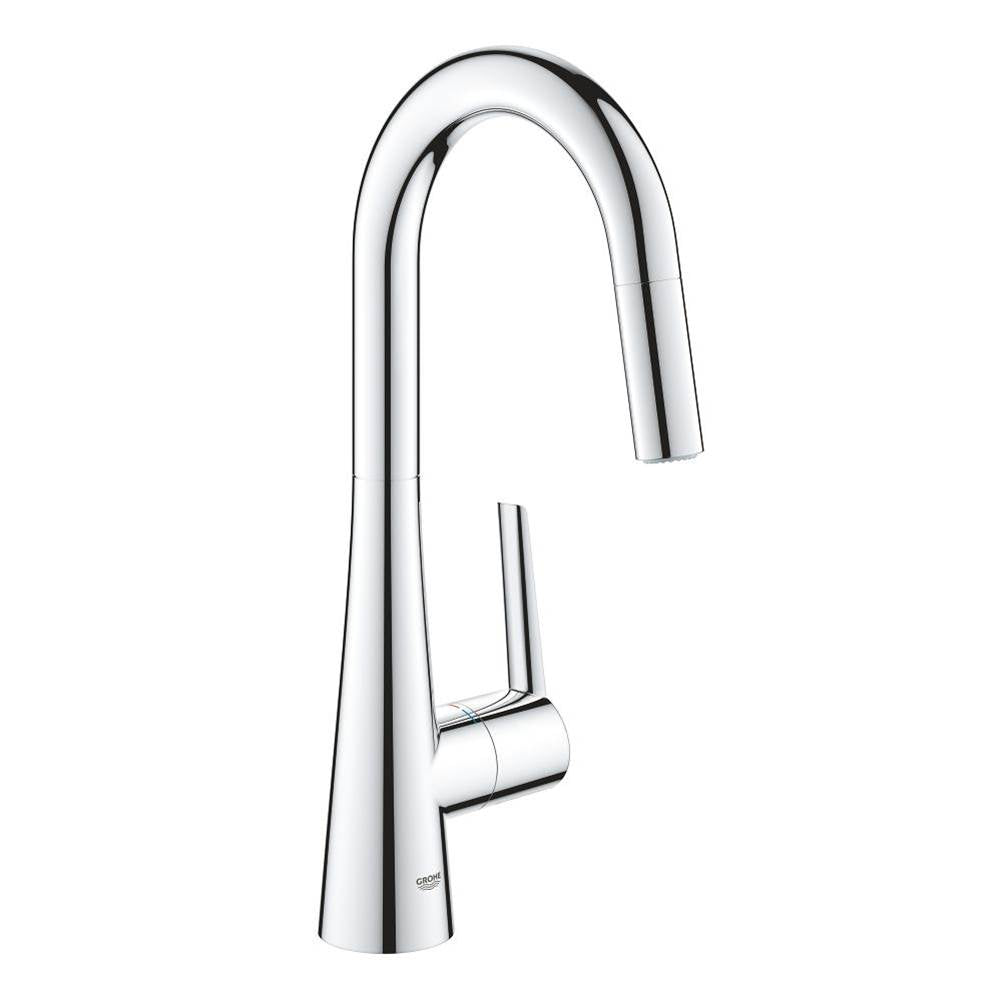Grohe - Single-Handle Pull Down Dual Spray Prep Faucet 1.75 GPM - Chrome