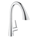 Grohe - Single-Handle Pull Down Kitchen Faucet Triple Spray 1.75 GPM - Chrome