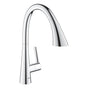 Grohe - Single-Handle Pull Down Kitchen Faucet Triple Spray 1.75 GPM - Chrome