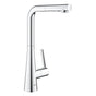 Grohe - Single-Handle Pull-Out Kitchen Faucet Dual Spray 1.75 GPM - Chrome