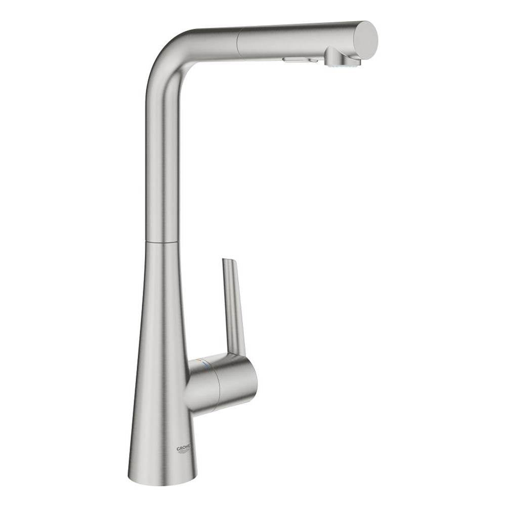 Grohe - Single-Handle Pull-Out Kitchen Faucet Dual Spray 1.75 GPM - Supersteel