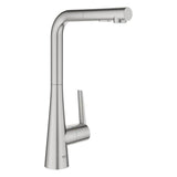 Grohe - Single-Handle Pull-Out Kitchen Faucet Dual Spray 1.75 GPM - Supersteel