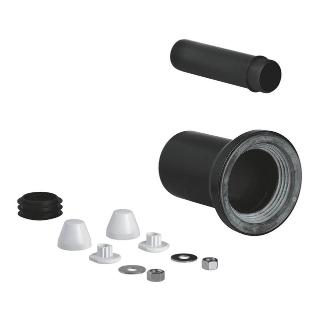 Grohe - Wall Carrier Toilet Inlet And Outlet Connecting Set - Black