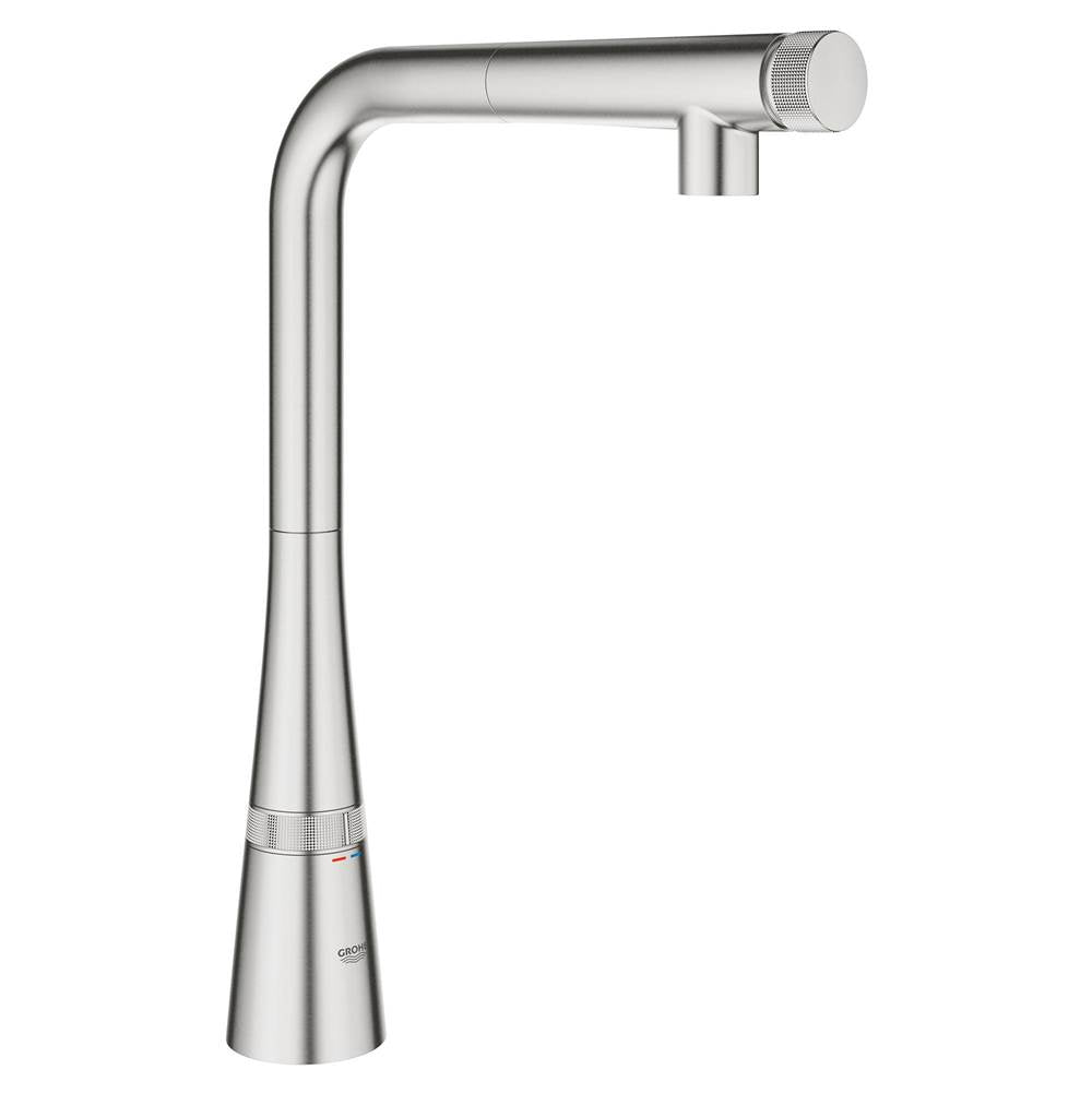 Grohe - SmartControl Pull-Out Single Spray Kitchen Faucet 1.75 GPM - Supersteel